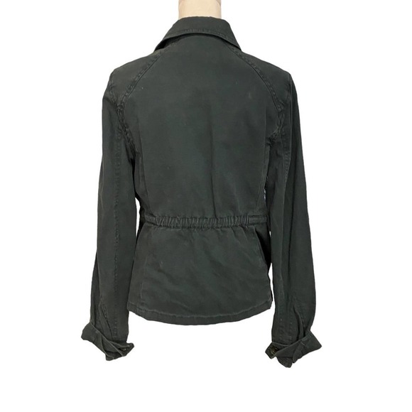 anthro Hei Hei Cargo Canvas Utility Jacket Military Long Sleeve Blue Size 6 - Picture 6 of 11